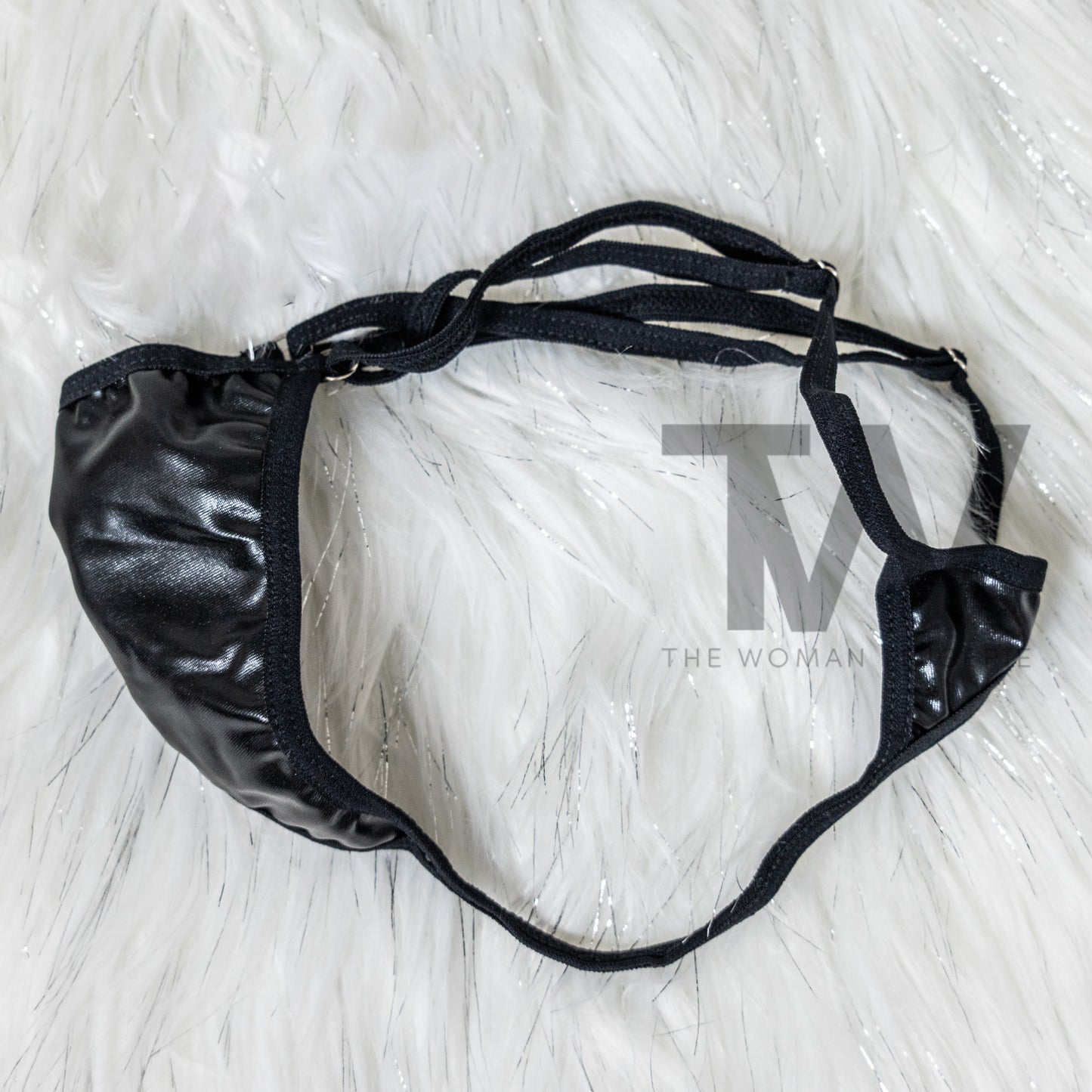 Shiny Thong Black