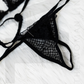 Two-piece Lingerie with Black Mesh