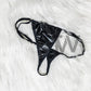 Shiny Thong Black
