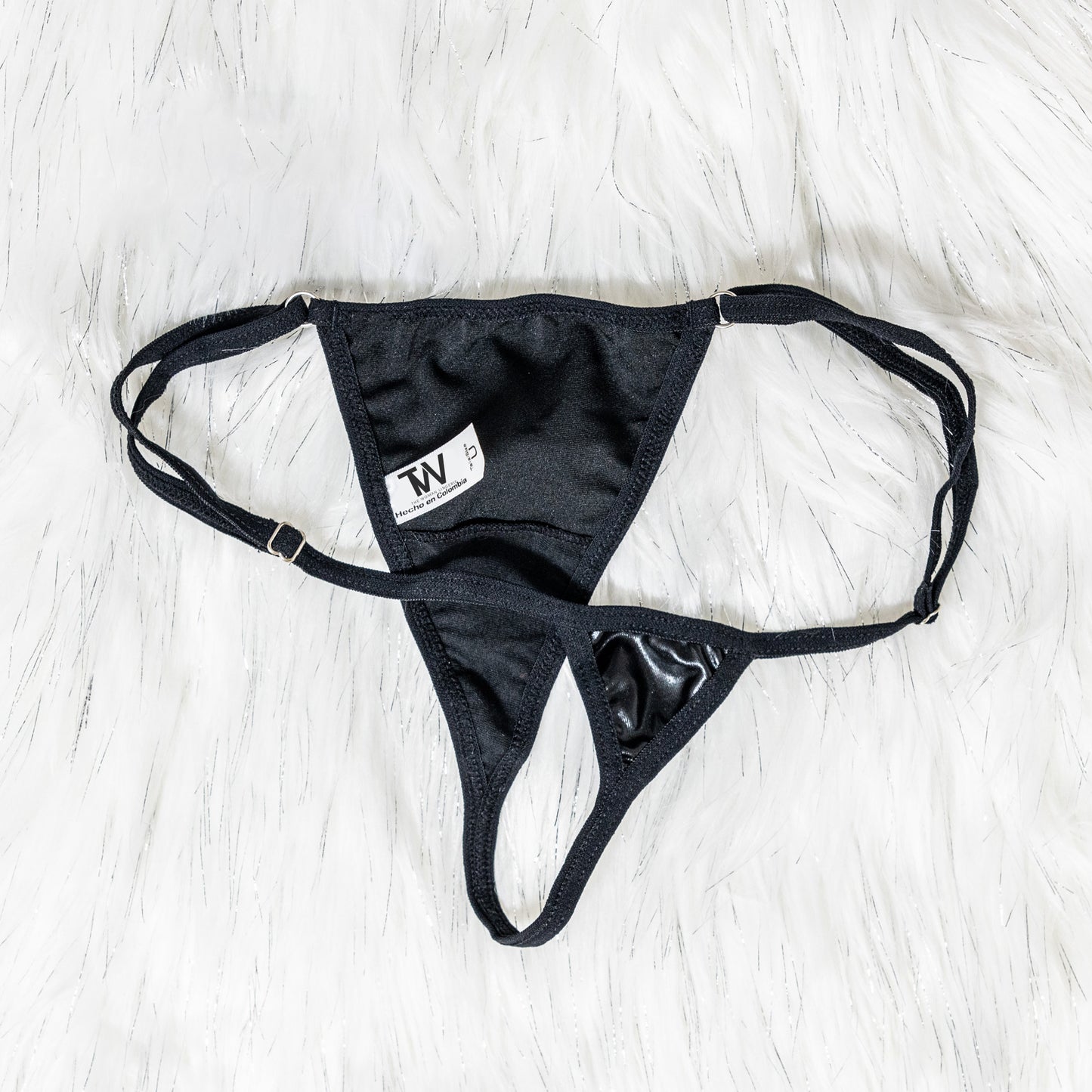 Shiny Thong Black