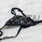 Shiny Thong Black