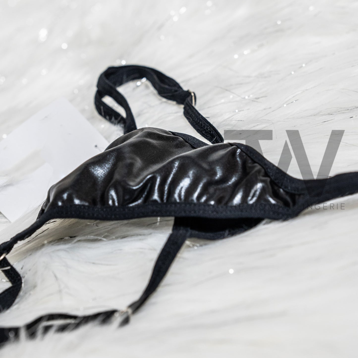 Shiny Thong Black